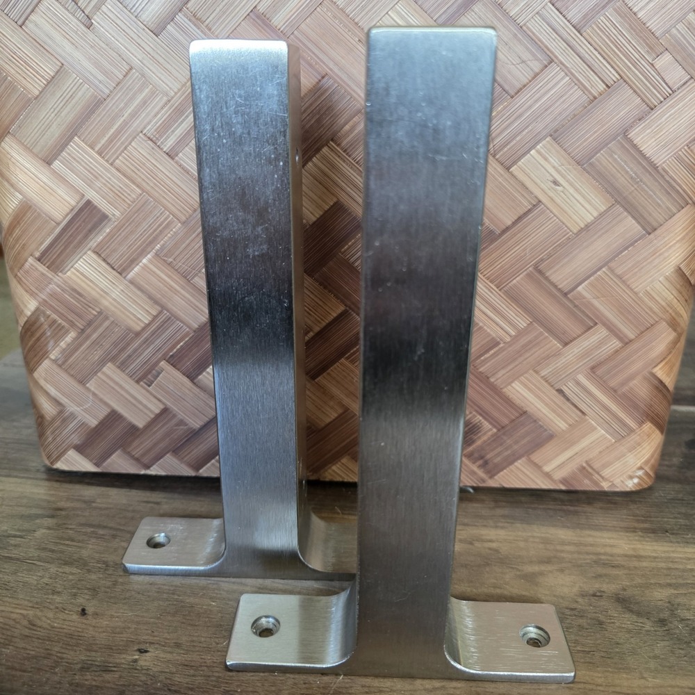 ONE Pair IKEA Ekby Bjarnum 21089 Floating Shelf Brackets Stainless 7.75"
